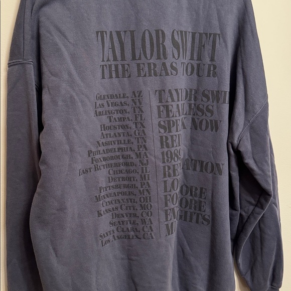 Taylor Swift The Eras Tour Dark blue Gray Crewneck Sweatshirt - Picture 4 of 5